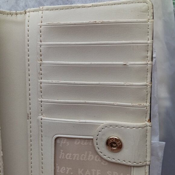 Kate Spade Madison Pink glitter Large Slim Bifold Wallet with box - Picture 12 of 15